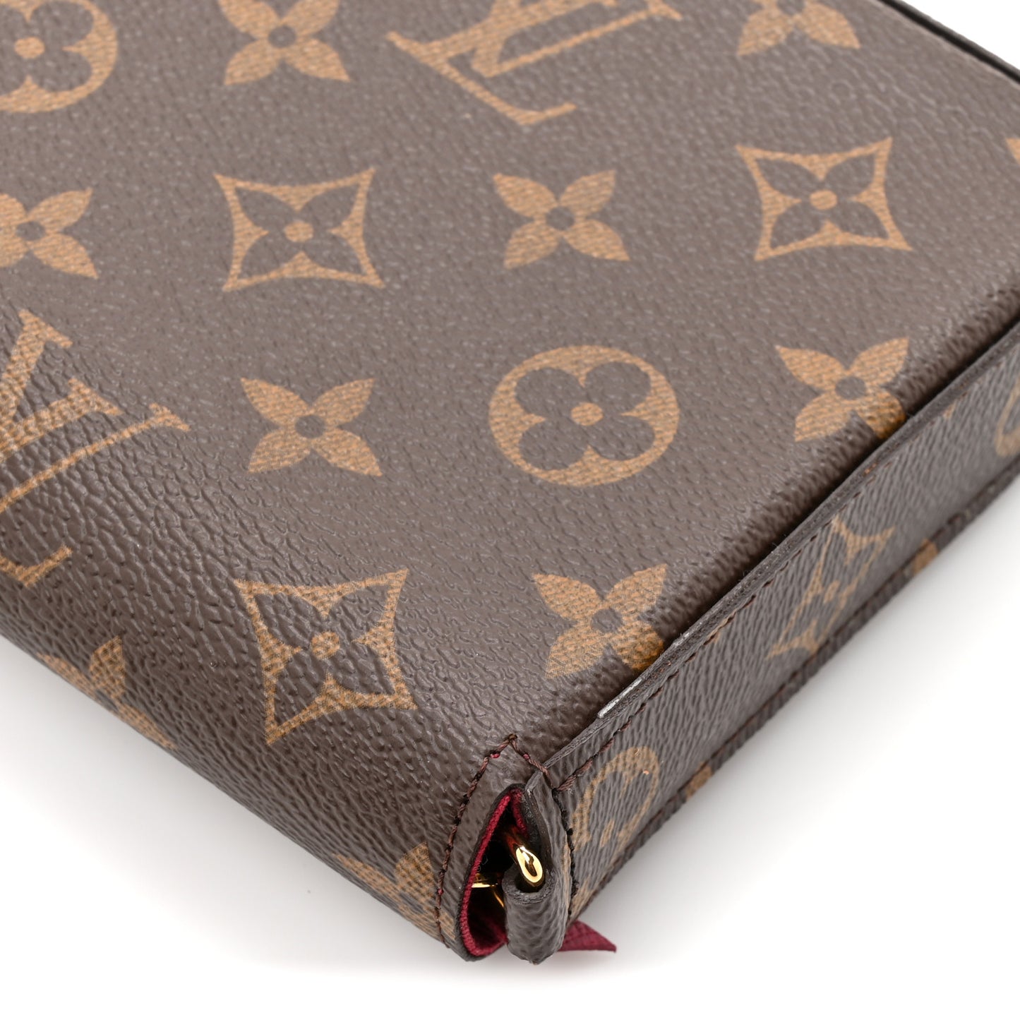 Monogram Pochette Felicie Chain Wallet Fuchsia