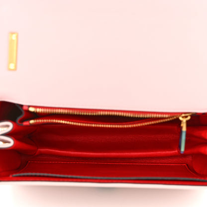 Valentino Garavani Grainy Calfskin VLogo Stud Sign Shoulder Bag Rose Quartz 5 of 11