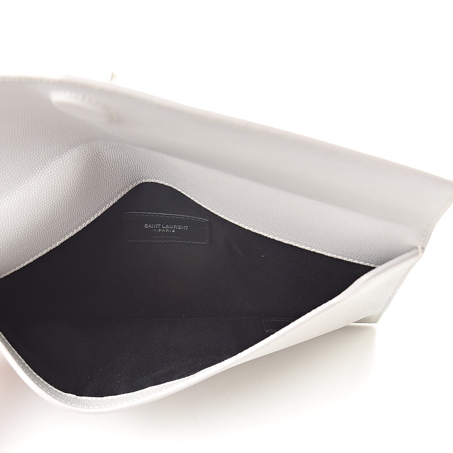 Saint Laurent Grain De Poudre Uptown Pouch Granite 5 of 7