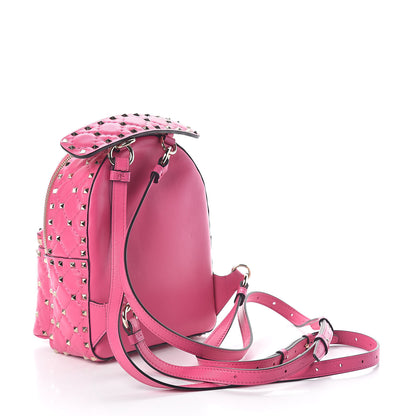 Valentino Garavani Nappa Quilted Mini Rockstud Spike Backpack Peony 3 of 9