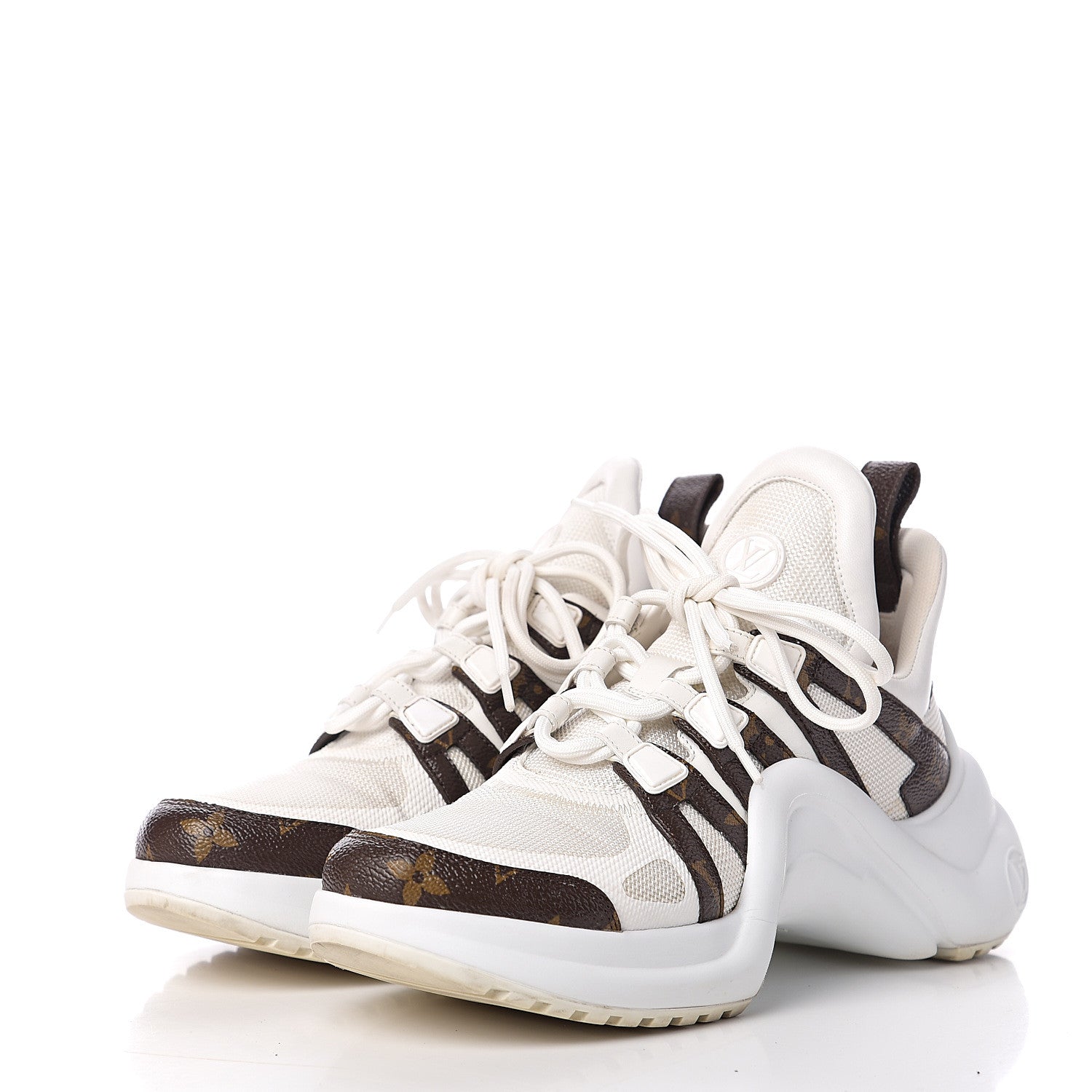 Louis Vuitton Patent Monogram LV Archlight Sneakers 38 White 3 of 13