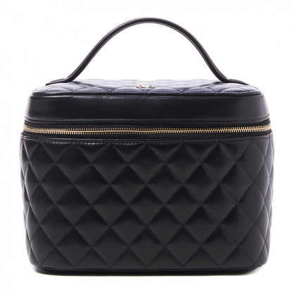 Chanel Lambskin Quilted Large Vanity Pouch Black 1 of 10