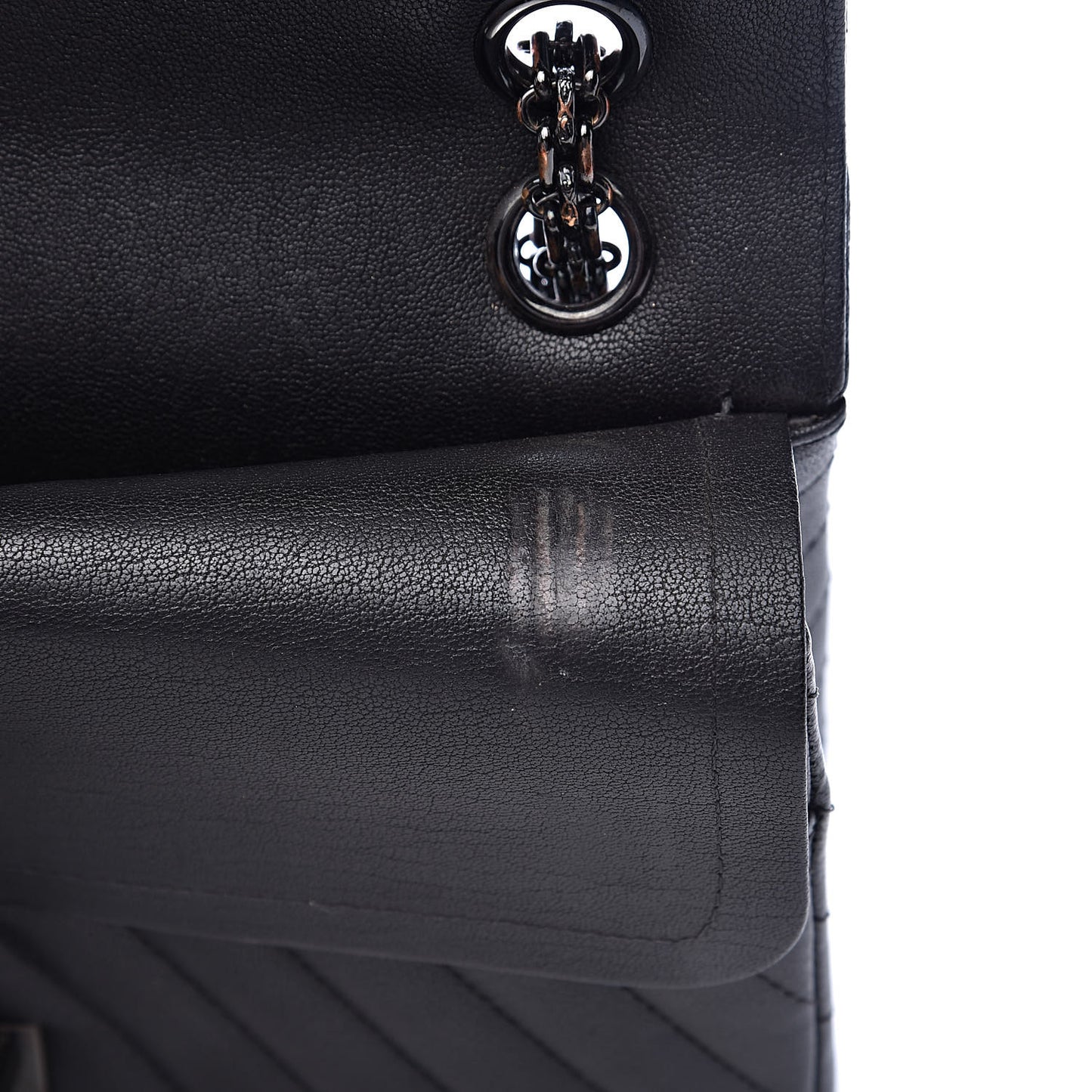Sheepskin Chevron Quilted 2.55 Reissue 225 Double Flap So Black