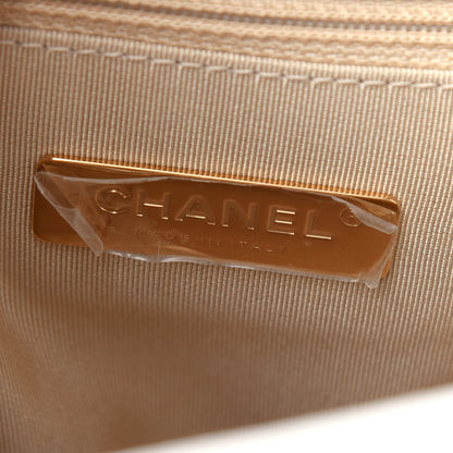 Chanel Goatskin Quilted Large Chanel 19 Flap White 6 of 10