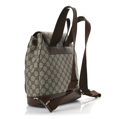 Gucci GG Supreme Monogram Azalea Calfskin Retro Interlocking G Buckle Backpack Beige Ebony Brown Sugar 3 of 13
