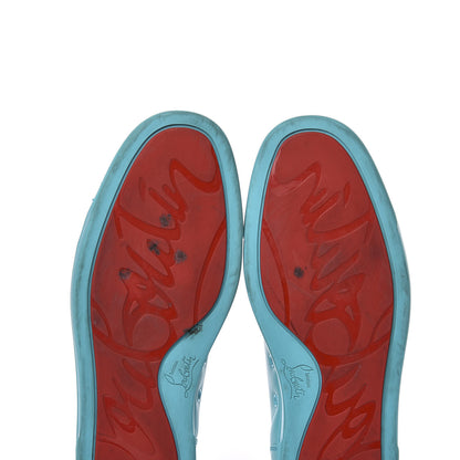 Christian Louboutin Calfskin Mens Louis Junior Spikes Flat Sneakers 43.5 Turquoise 7 of 11