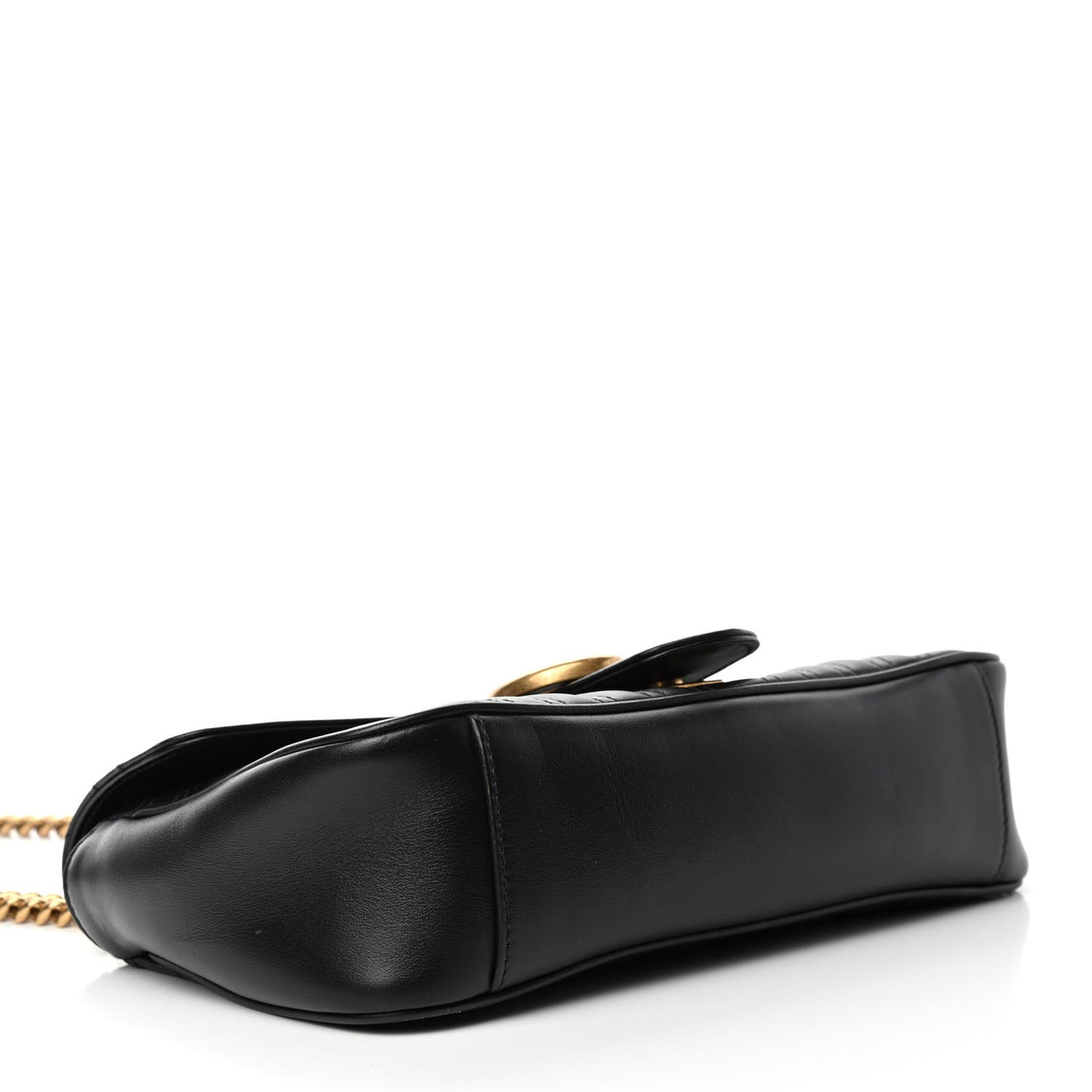 Calfskin Matelasse Small GG Marmont Shoulder Bag Black