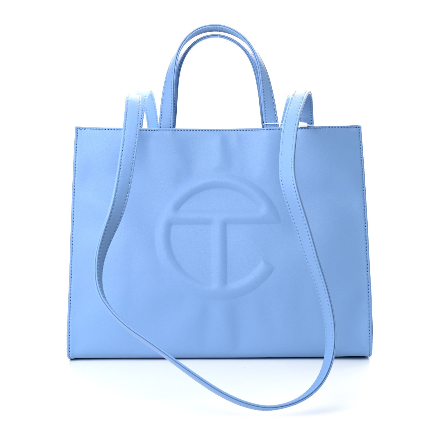 Telfar Vegan Leather Medium Shopping Bag Cerulean 1 of 9