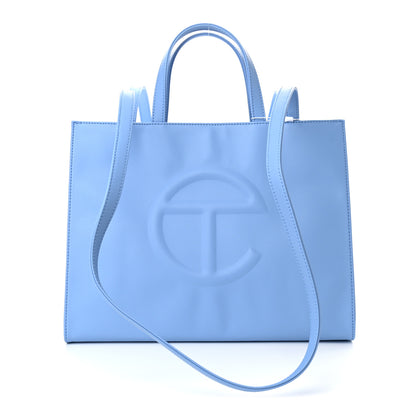 Telfar Vegan Leather Medium Shopping Bag Cerulean 1 of 9