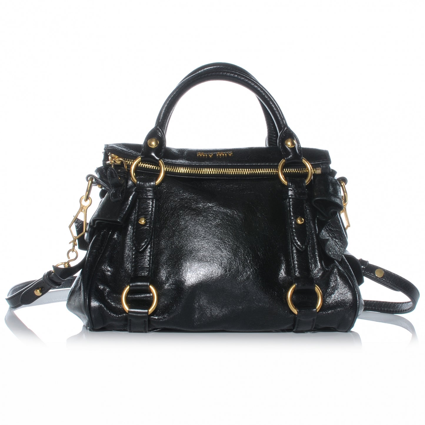 Vitello Lux Mini Bow Bag Nero Black