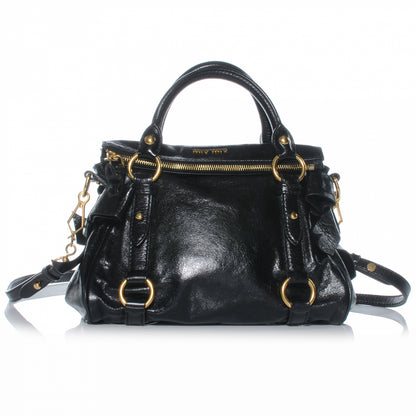Miu Miu Vitello Lux Mini Bow Bag Nero Black 1 of 8