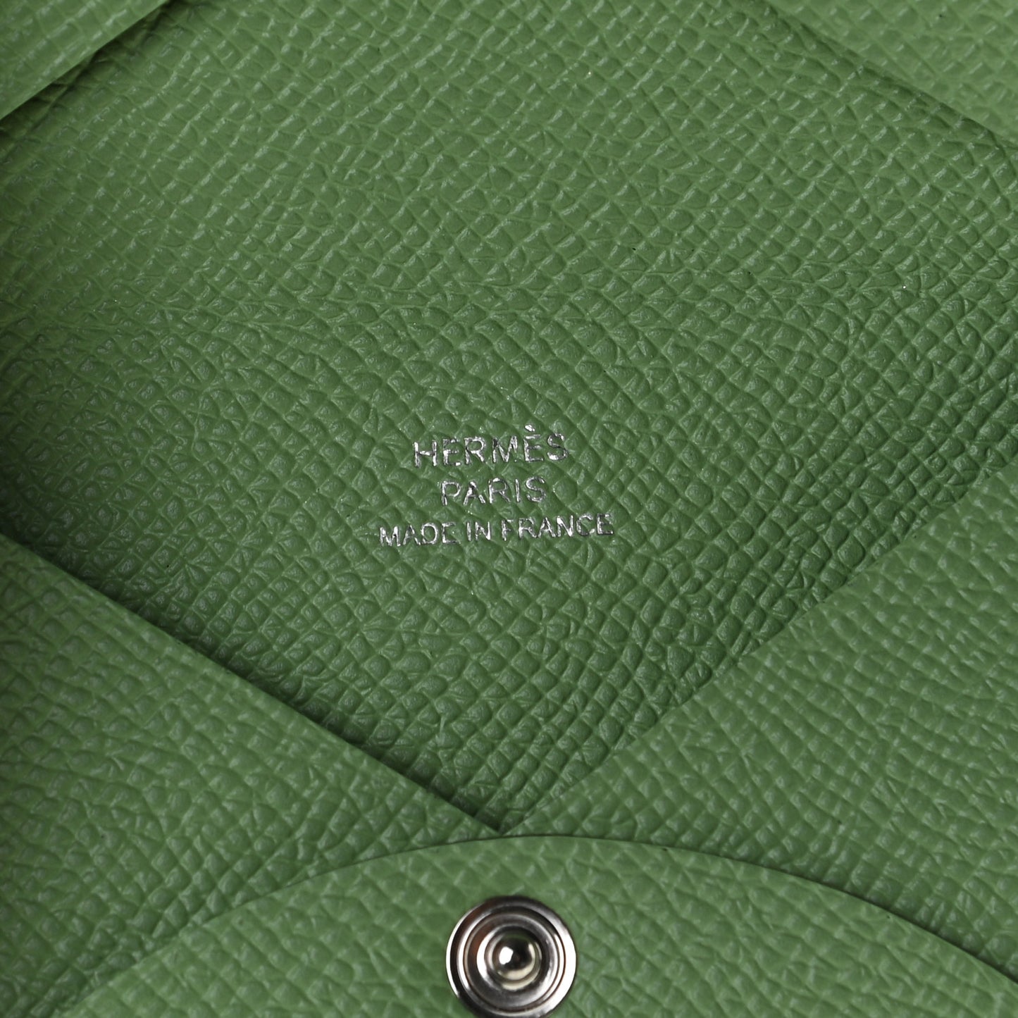 Epsom Calvi Card Case Vert Criquet