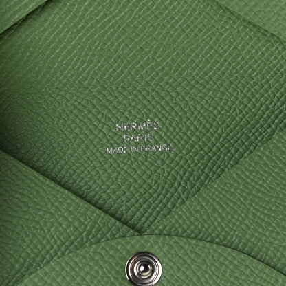 Hermes Epsom Calvi Card Case Vert Criquet 5 of 7