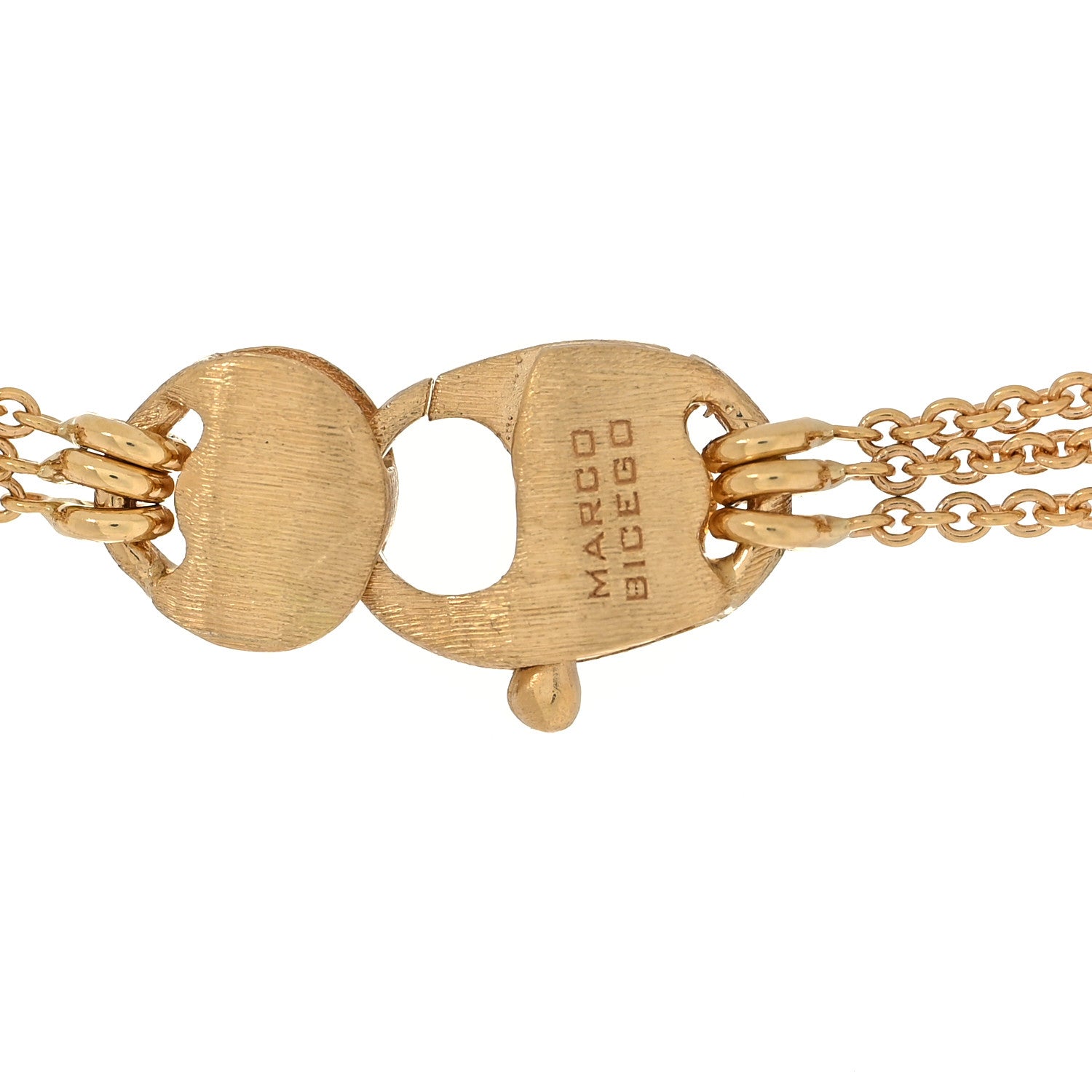 Marco Bicego 18K Yellow Gold Multi Gemstone Triple Chain Paradise Necklace 3 of 4