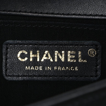 Chanel Lambskin Chevron Quilted Small Boy Flap Black 6 of 10