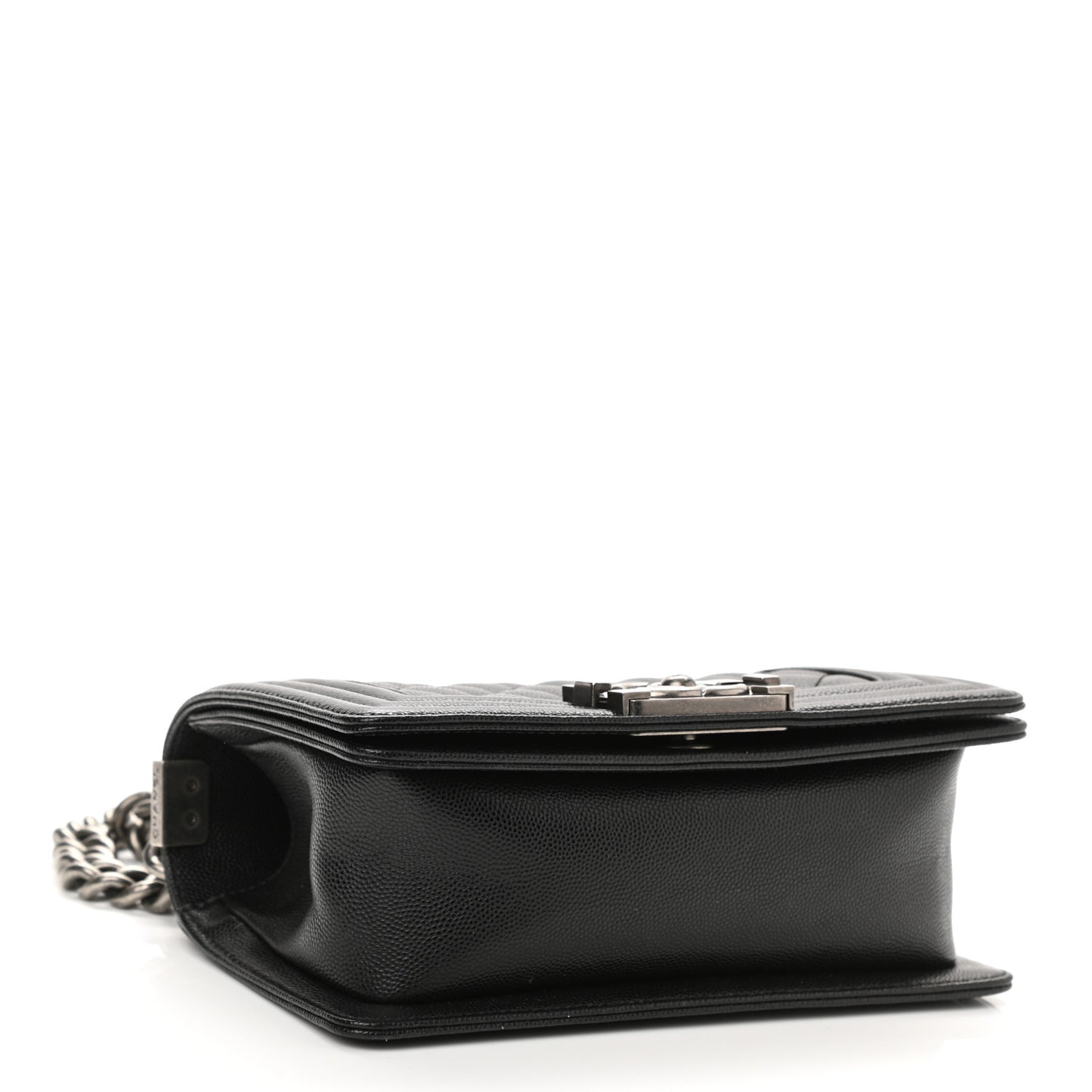 Caviar Quilted Small Boy Flap Black