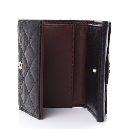 Chanel Caviar Quilted Compact Flap Wallet Black 5 of 8