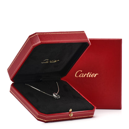 Cartier 18K White Gold Diamond Interlocking LOVE Necklace 6 of 6