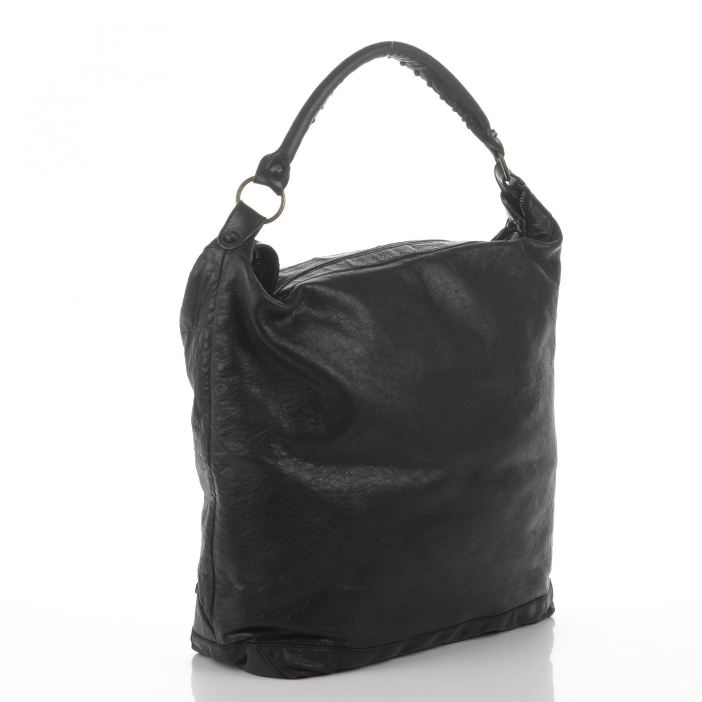 Agneau Classic Hardware Day Hobo Black