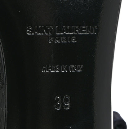 Saint Laurent Crepe Satin Cassandra 60 Sandals 39 Patriot Navy 8 of 9