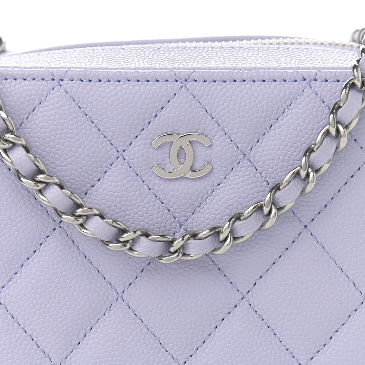 Caviar Quilted Camera Bag Light Purple