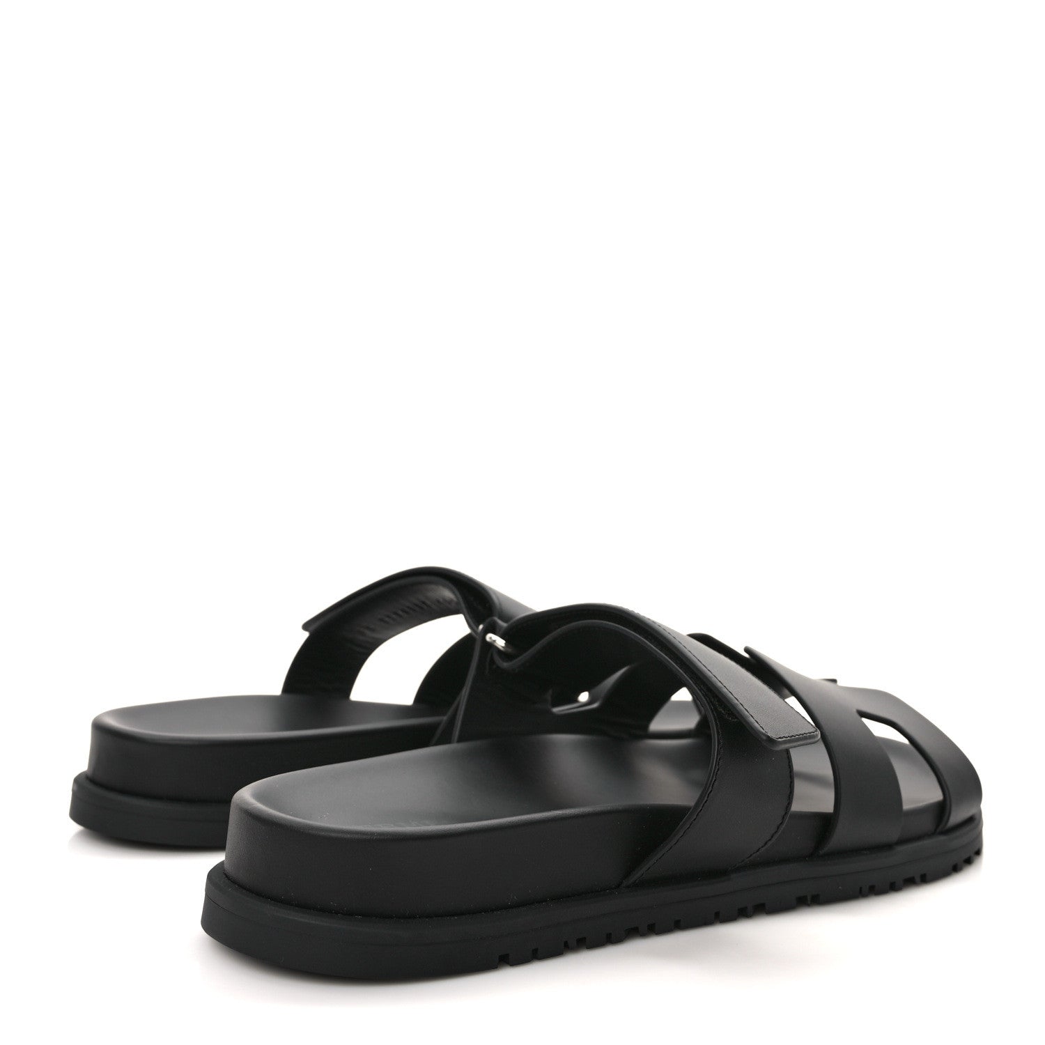 Hermes Calfskin Womens Chypre Sandals 40.5 Black 4 of 9