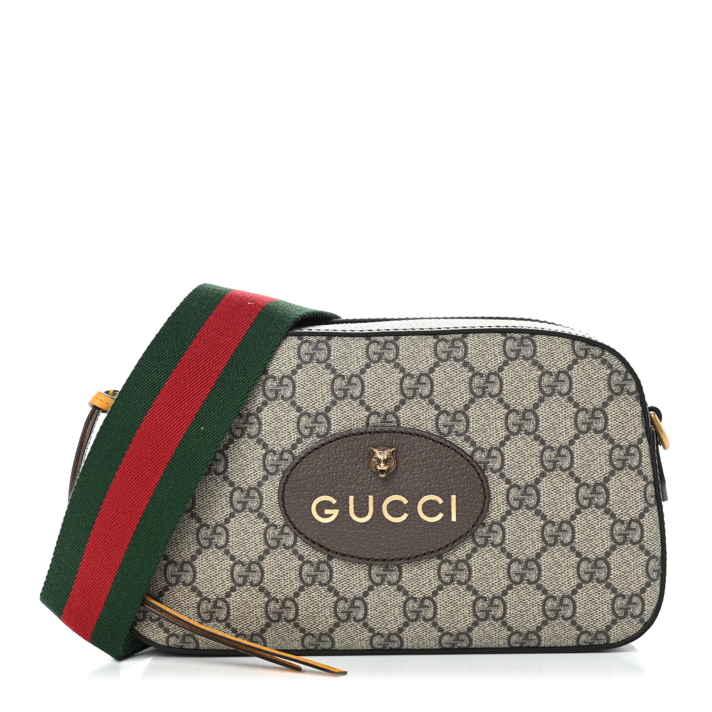 GG Supreme Monogram Web Neo Vintage Shoulder Bag Beige New Acero Crop