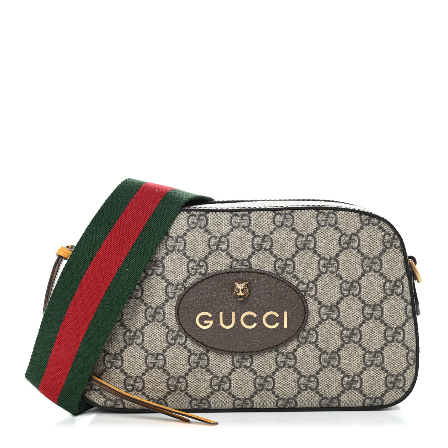 Gucci GG Supreme Monogram Web Neo Vintage Shoulder Bag Beige New Acero Crop 1 of 9