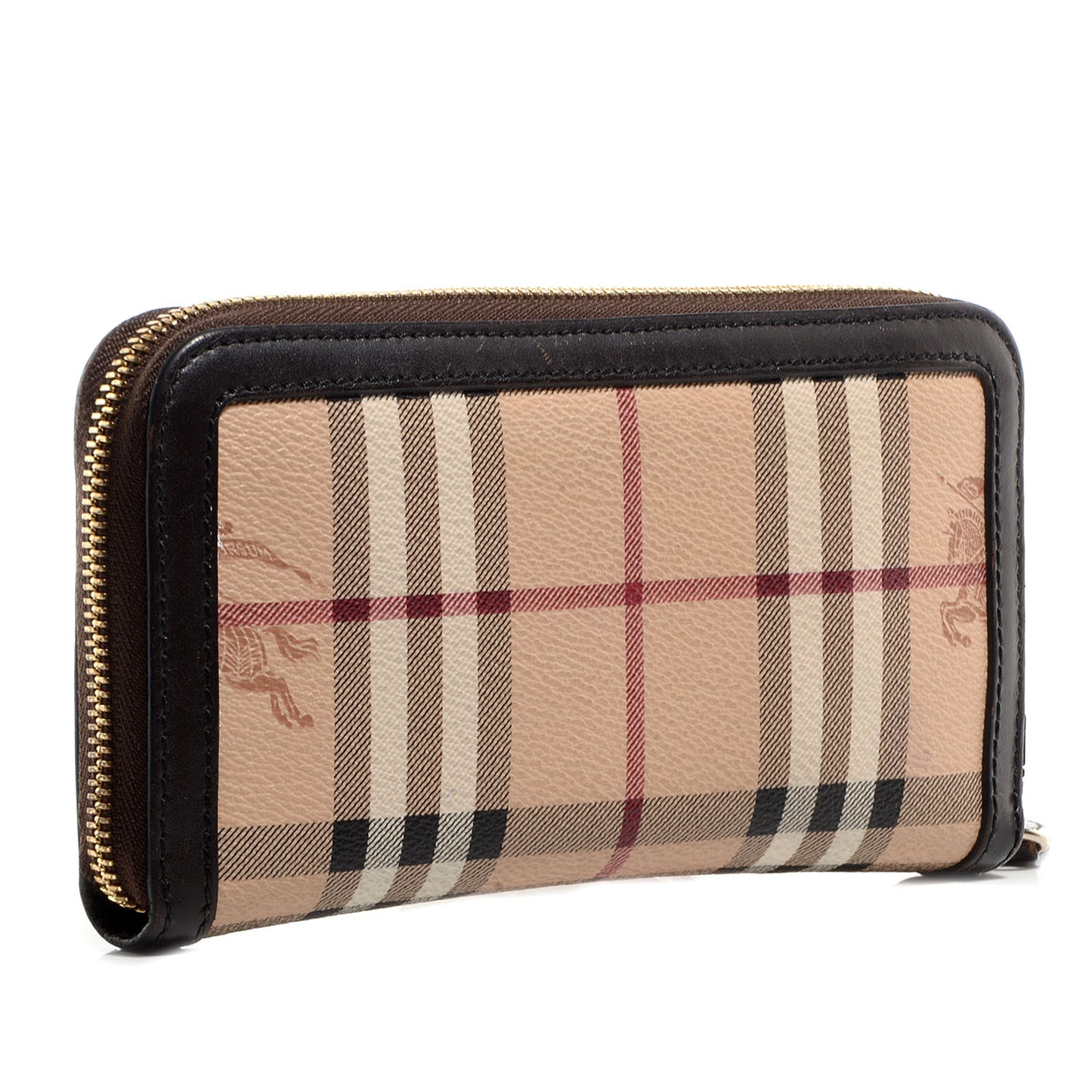 Haymarket Check Large Ziggy Zip Around Wallet Chocolate
