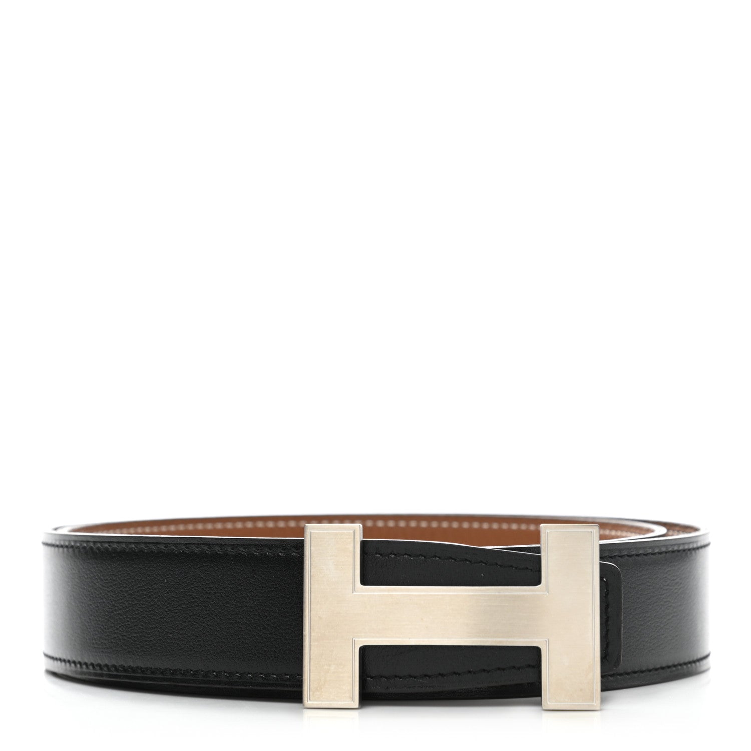 Hermes Box Togo 32mm Quizz H Belt 90 Black Gold 1 of 6
