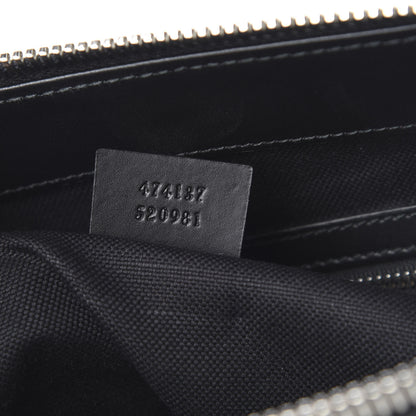 Gucci GG Supreme Monogram Appia Calfskin Web Flat Messenger Bag Black Grey 7 of 12