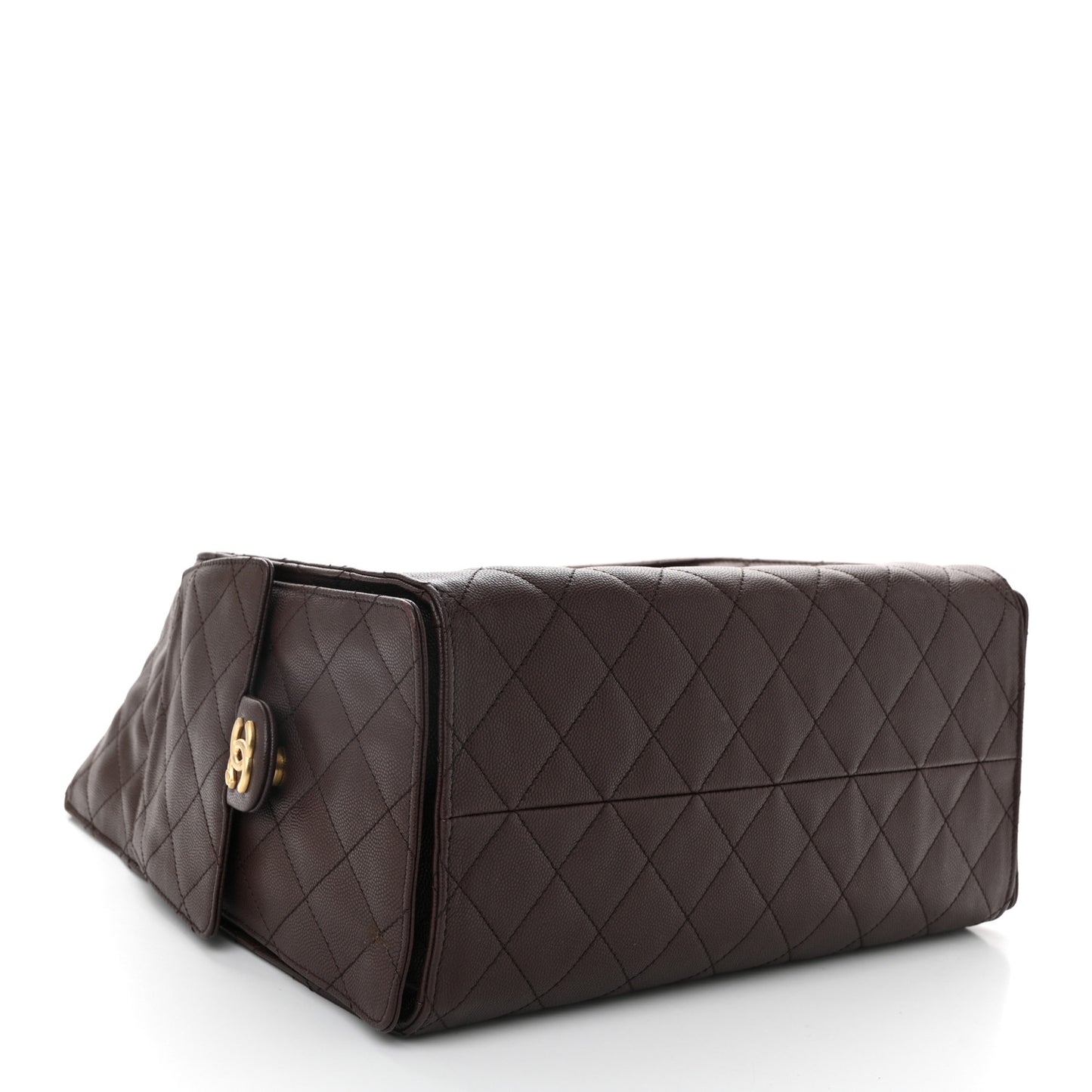 Caviar Quilted Medium Chanel 25 Handbag Dark Brown