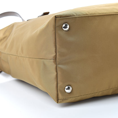 Prada Tessuto Nylon Saffiano Vela Tote Tobacco 10 of 11