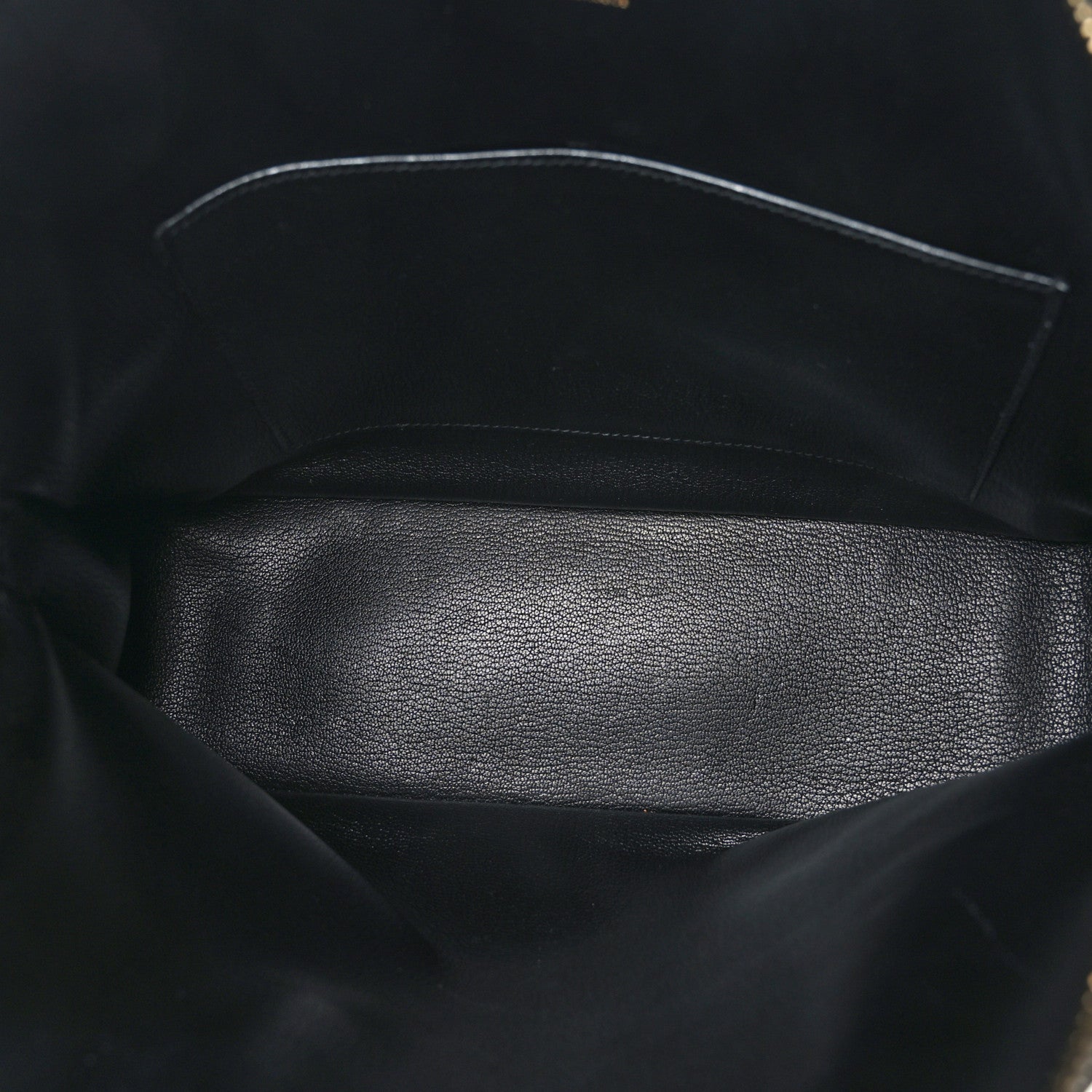 Hermes Canvas Escapade Tote Natural Black 5 of 8