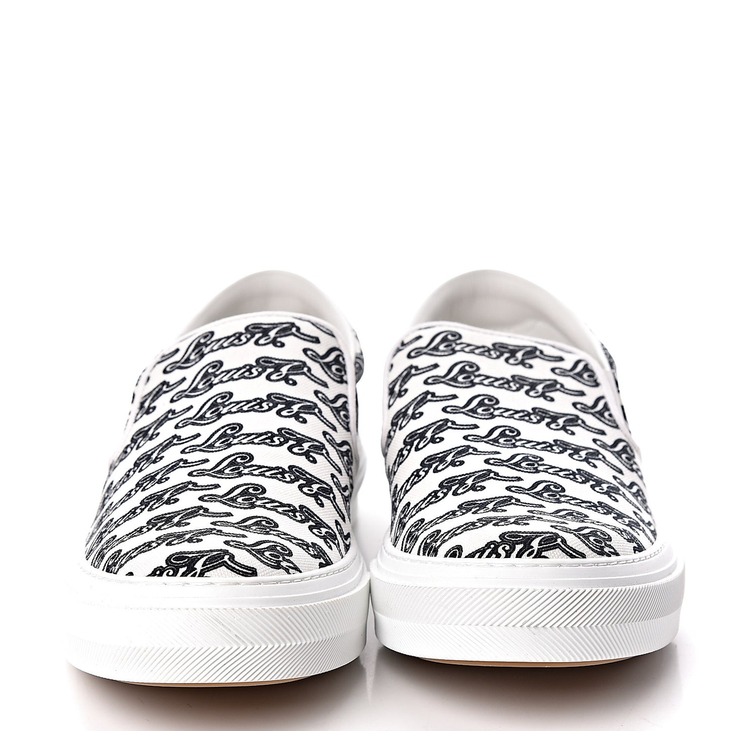Canvas Logo Trocadero Slip On Sneakers 8 Black White
