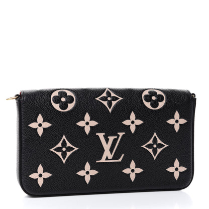 Louis Vuitton Empreinte Monogram Giant Felicie Pochette Black Beige 3 of 7
