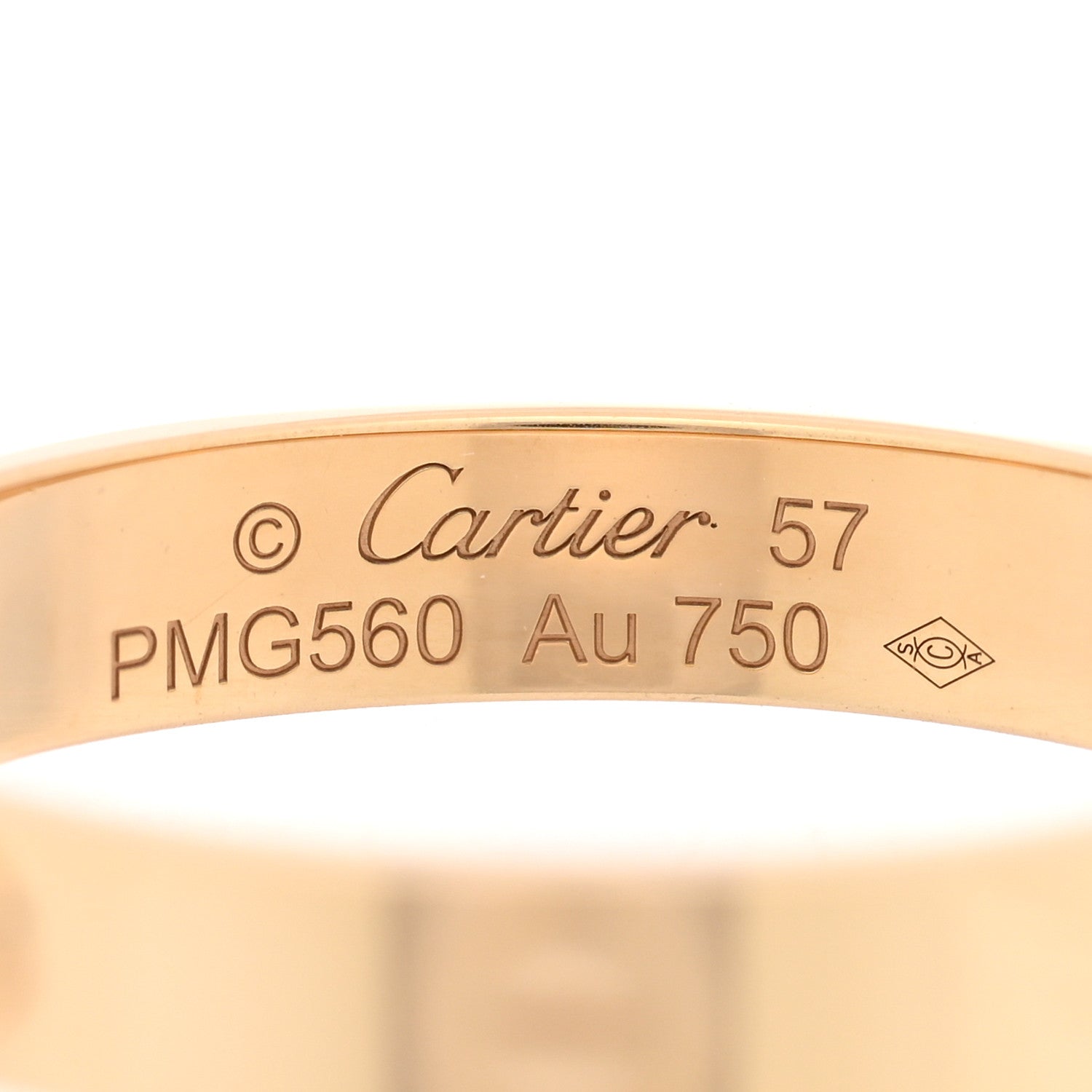 Cartier 18K Yellow Gold 3.5mm LOVE Wedding Band Ring 57 8 4 of 5