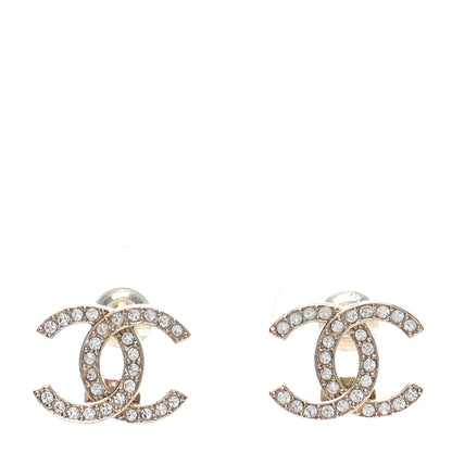 Chanel Crystal CC Earrings Gold 1 of 4