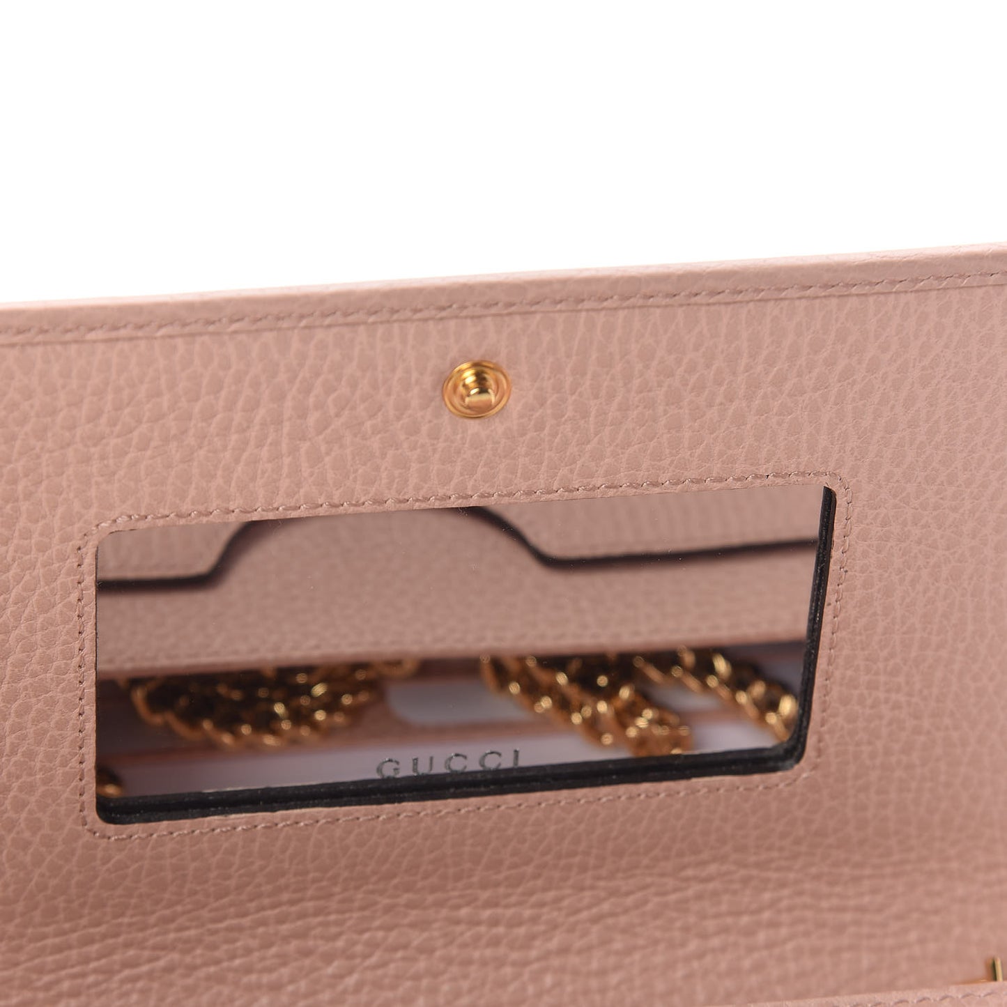 Dollar Calfskin Mini GG Marmont Chain Wallet Perfect Pink