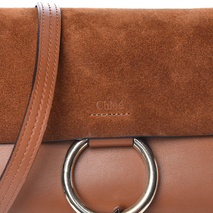 Chloe Suede Calfskin Small Faye Shoulder Bag Tobacco 9 of 9
