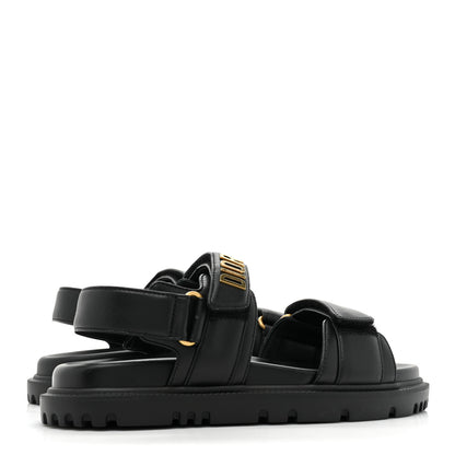 Christian Dior Lambskin Dioract 10mm Sandals 36.5 Black 4 of 10