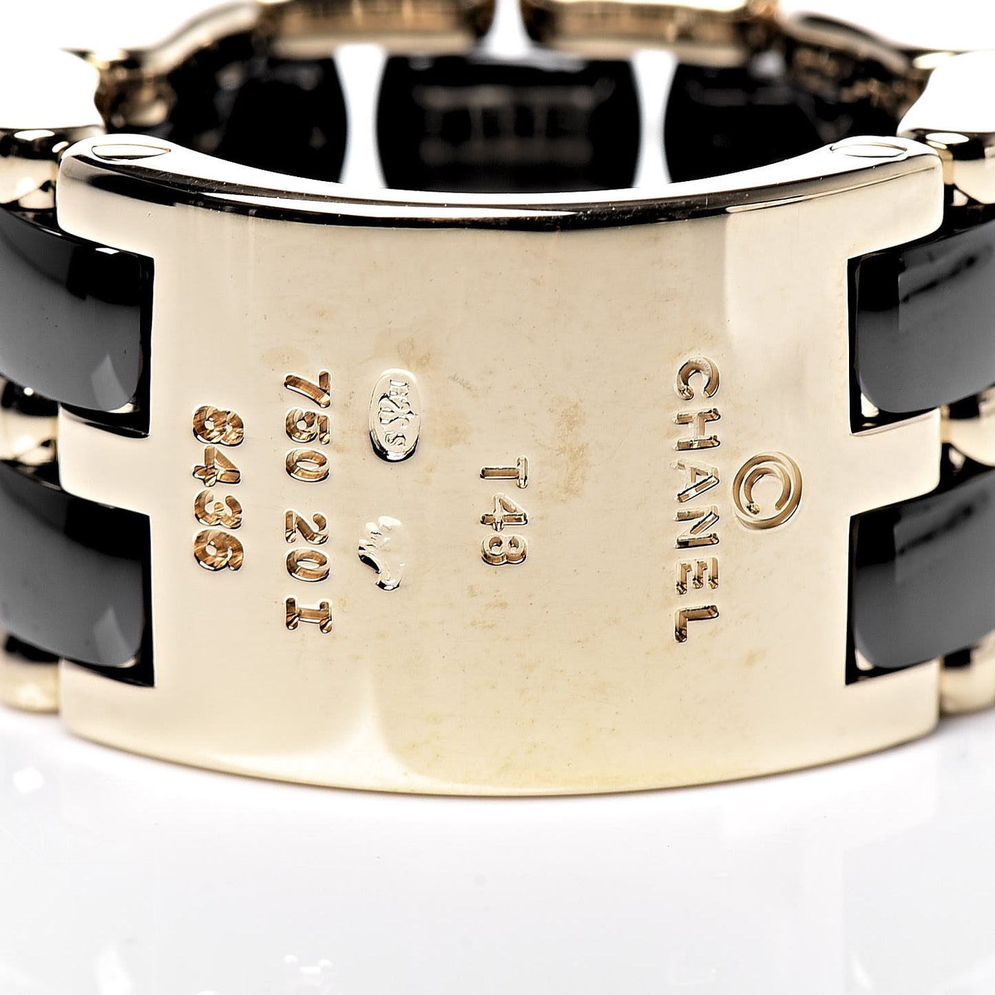 18K Yellow Gold Diamond Ceramic Large Ultra Ring Black 48 4.5