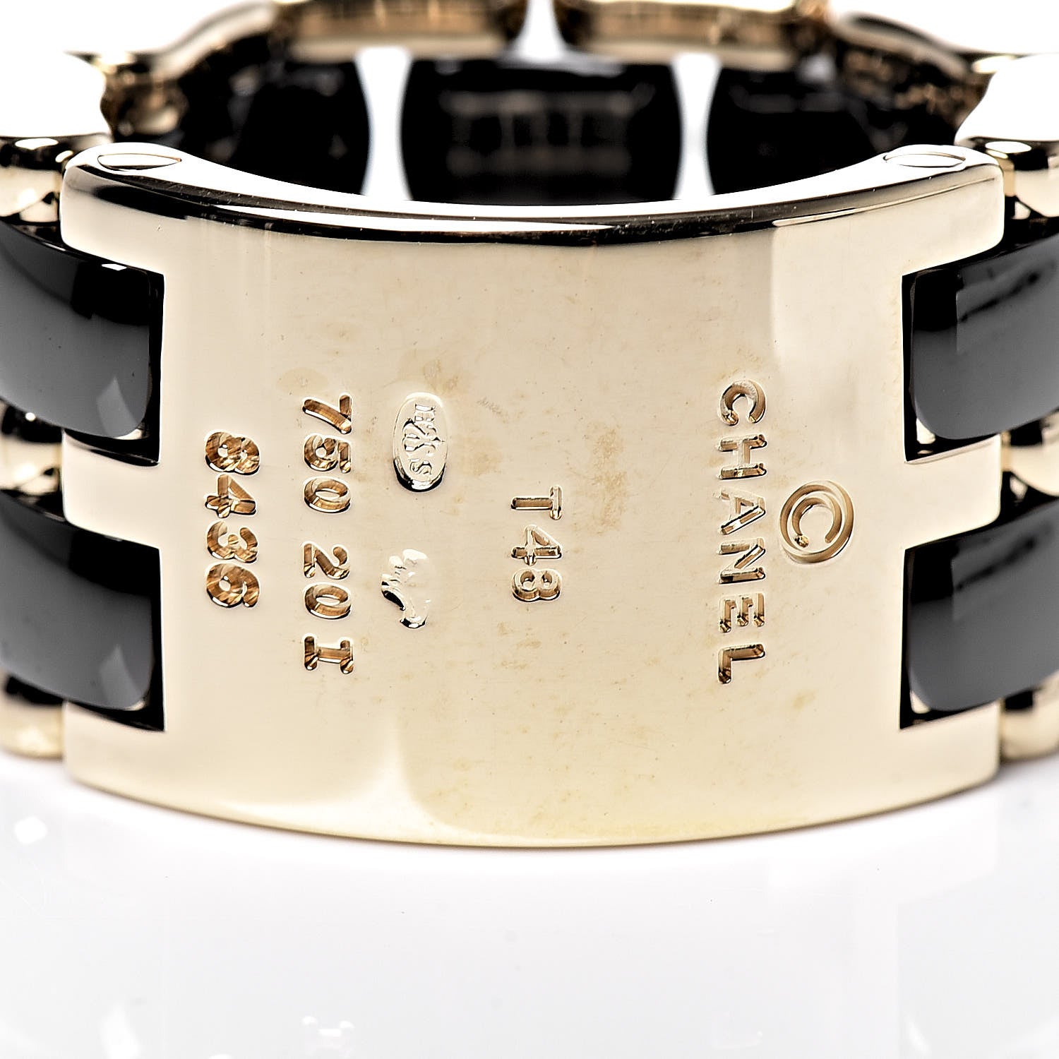 Chanel 18K Yellow Gold Diamond Ceramic Large Ultra Ring Black 48 4.5 4 of 4