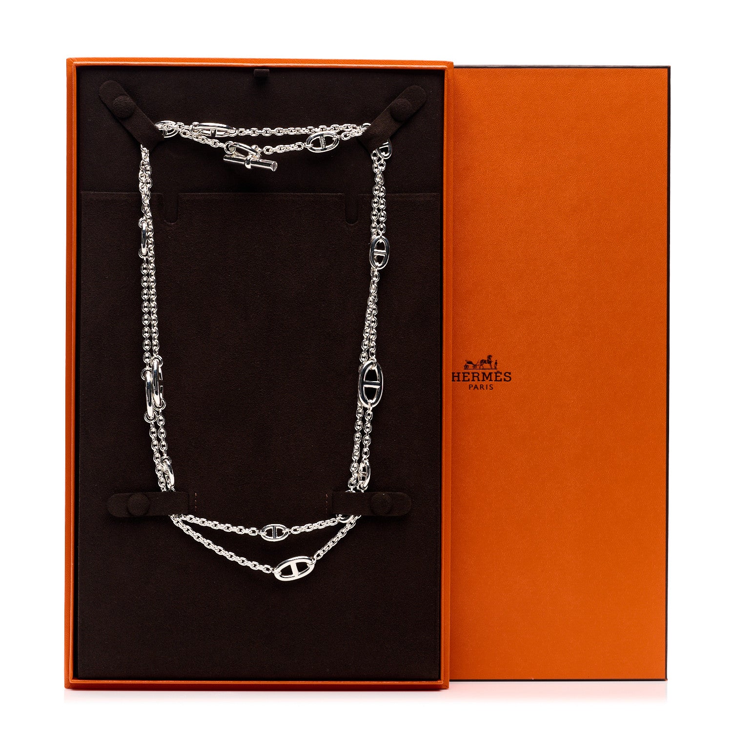 Hermes Sterling Silver Farandole Necklace 120 6 of 6