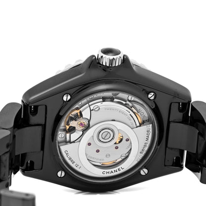 Chanel Stainless Steel Ceramic 38mm J12 Automatic Watch Black 4 of 5