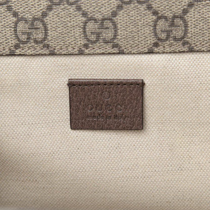 Gucci GG Supreme Monogram Web Small Neo Vintage Double Flap Messenger Bag Beige New Acero 8 of 10