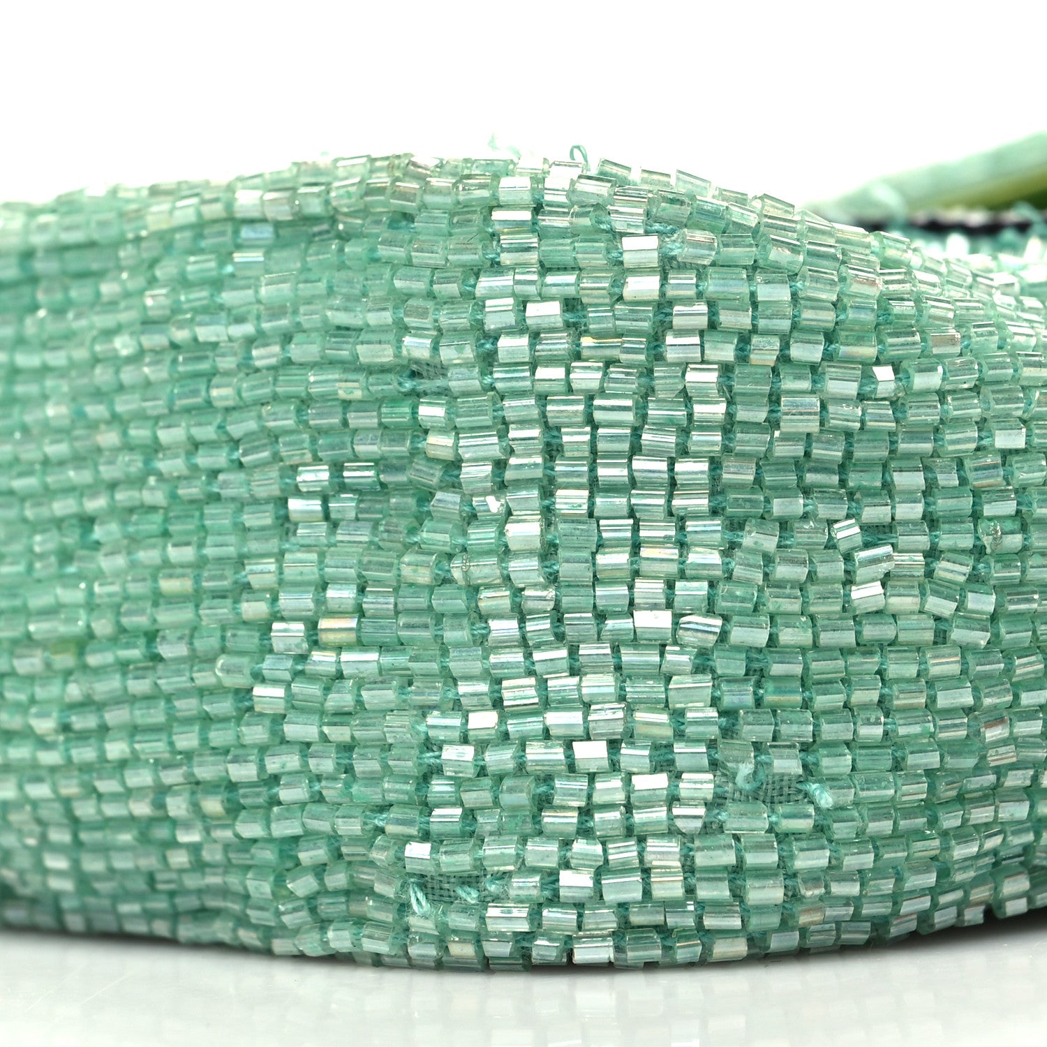 Fendi Beaded Crystal Baguette Green Black 9 of 12
