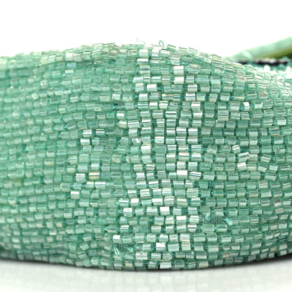 Fendi Beaded Crystal Baguette Green Black 9 of 12