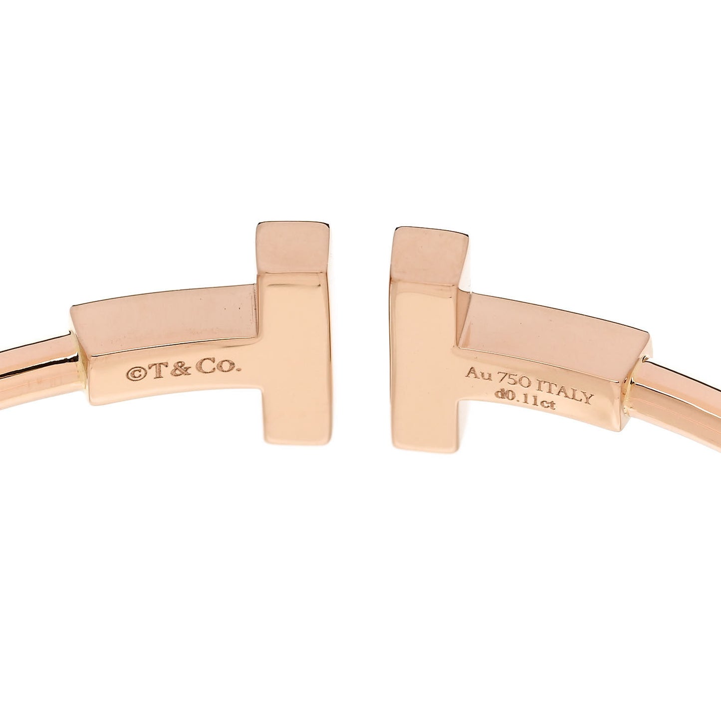 18K Rose Gold Diamond Mother of Pearl T Wire Bracelet