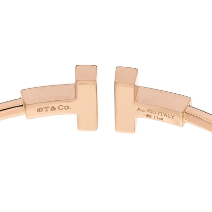 Tiffany 18K Rose Gold Diamond Mother of Pearl T Wire Bracelet 3 of 4